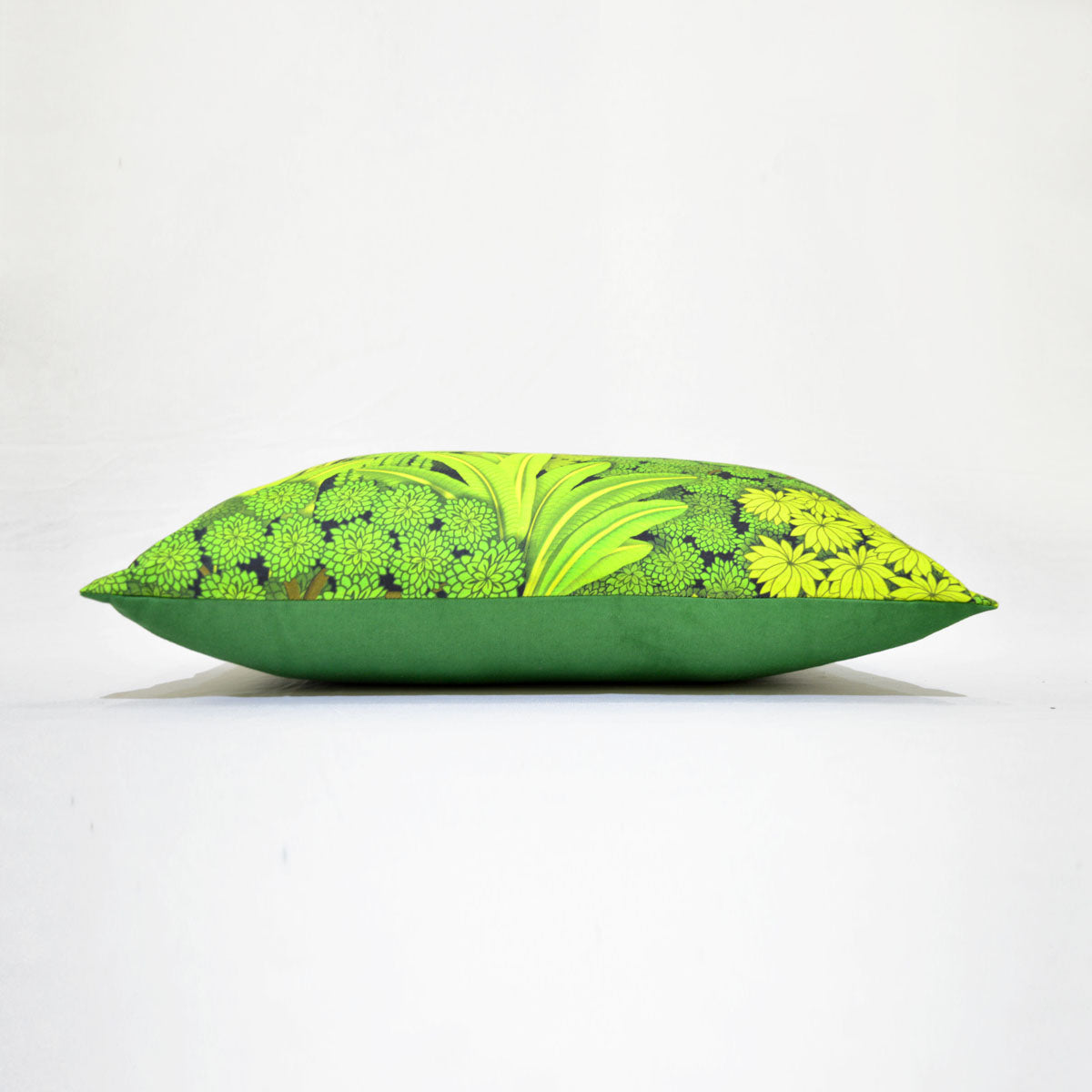 Pichwai - Tropical green printed rectanglular pillow cover