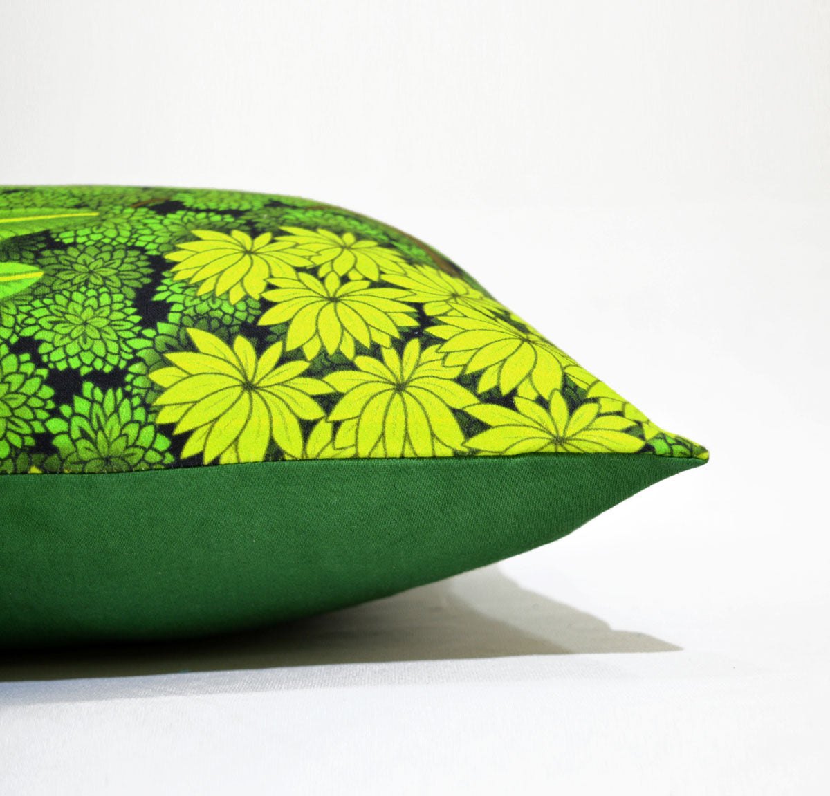 Pichwai - Tropical green printed rectanglular pillow cover