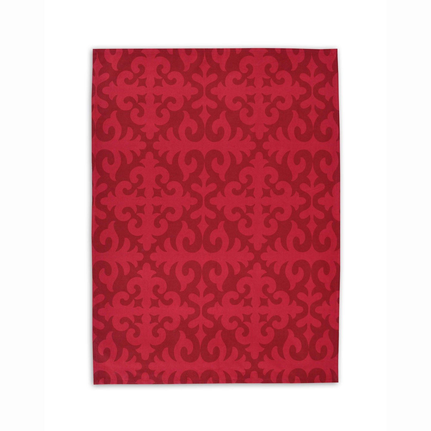 Shyrdak Red Moroccan Print Kitchen Towel – 100% Cotton, 20"x28" | Set of 2 or 4