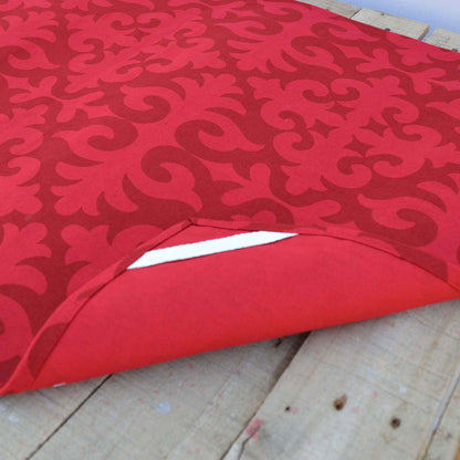 SHYRDAK Kitchen towel, red tone on tone print, moroccan print kitchen towel