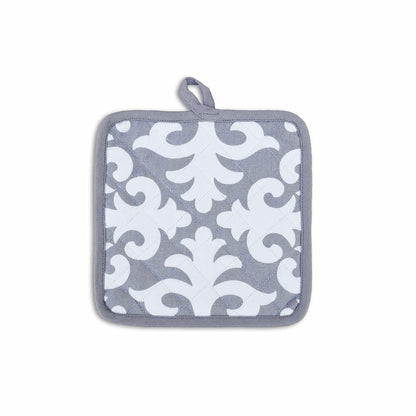 SHYRDAK Grey color Pot holder and Glove, moroccan print, cotton kitchen accessories