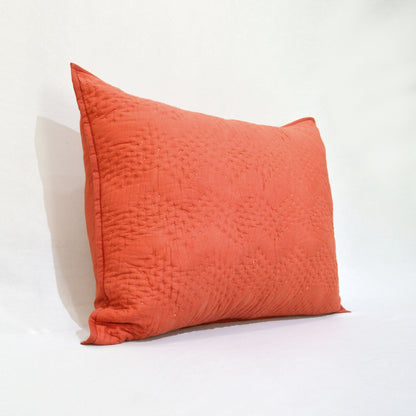 RUST Kantha quilt - chevron pattern quilted Pillow case, sizes available
