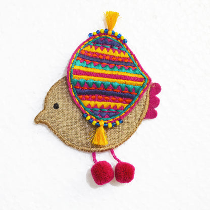 Bird coin bag, wire holder, handmade, gift, bohemian, moroccan size 4X3 inches