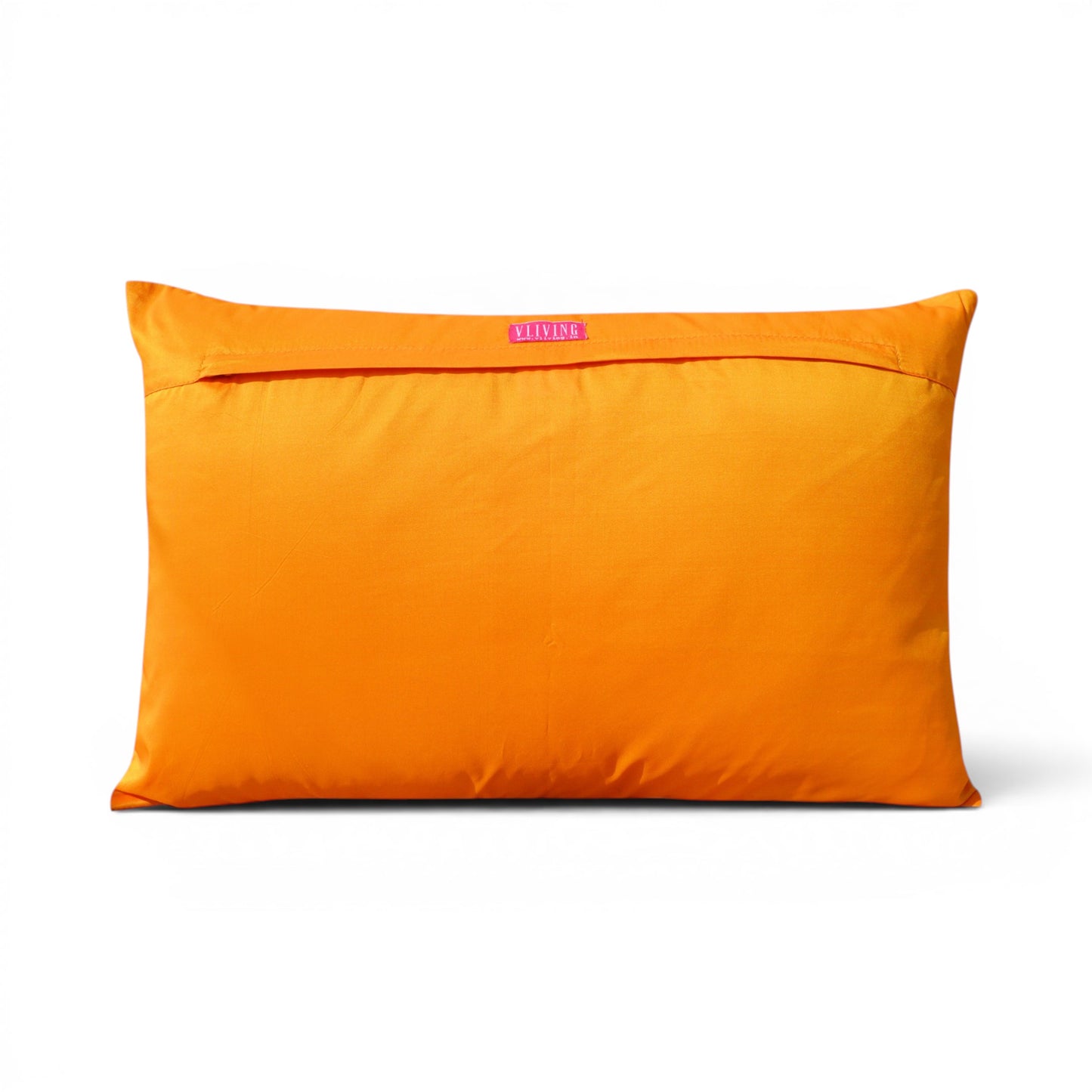 Kilim Pattern Embroidered Cushion Cover – Orange & Pink