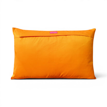 Kilim Pattern Embroidered Cushion Cover – Orange & Pink