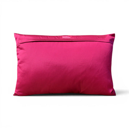 Kilim Pattern Embroidered Cushion Cover – Hot Pink & Turquoise