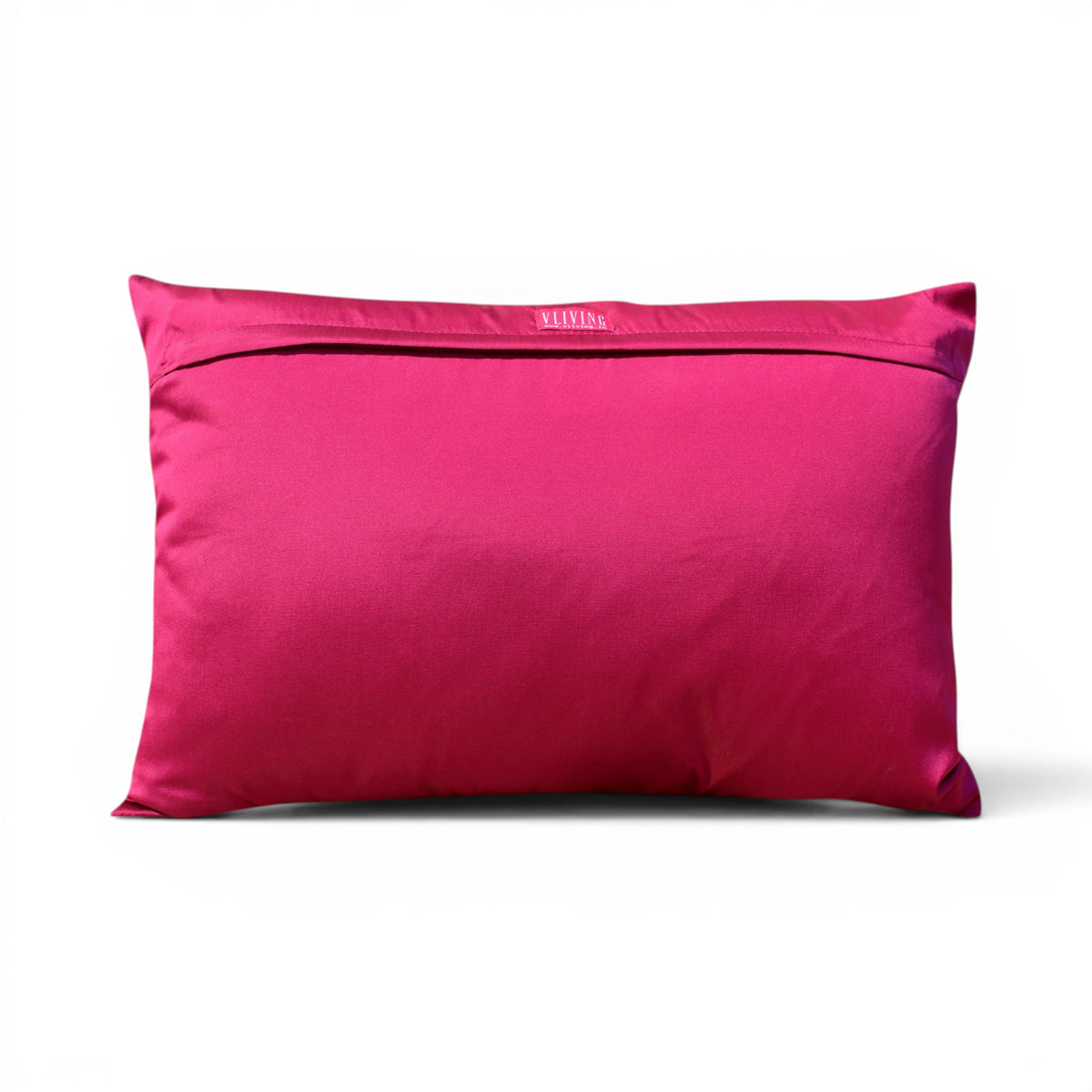 Kilim Pattern Embroidered Cushion Cover – Hot Pink & Orange
