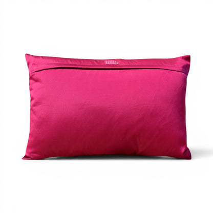 Kilim Pattern Embroidered Cushion Cover – Hot Pink & Orange