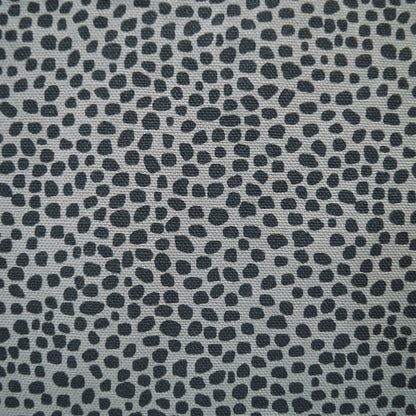 Grey dot print fabric, 100% cotton duck, fabric by the metre
