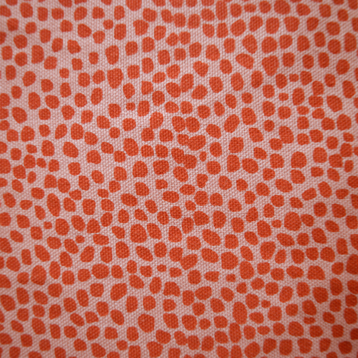 Terracotta dot print fabric, 100% cotton duck, fabric by the metre