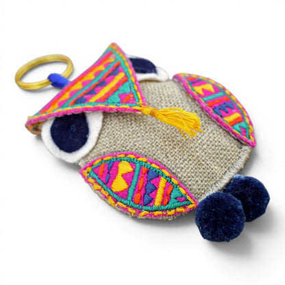 Multicolour Owl Handmade Boho Tassel Charm – Key Ring, Bag Charm & Belt Accessory - Vliving