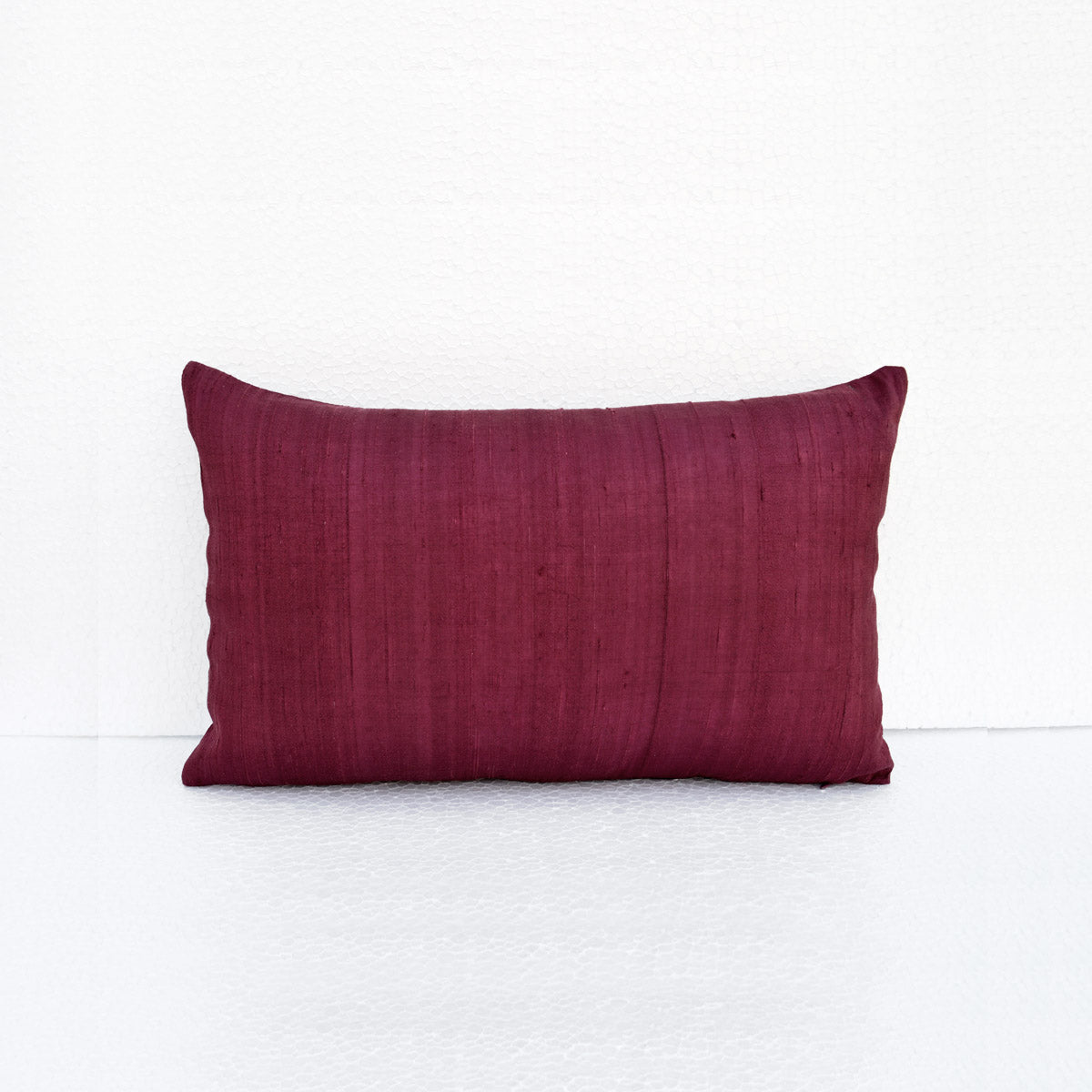 Maroon solid pure silk pillow cover, sizes available