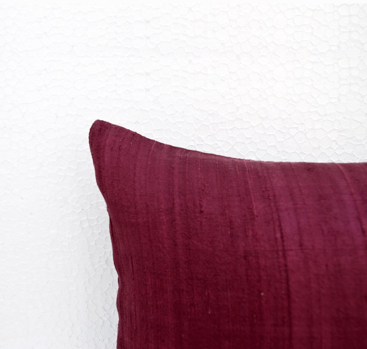 Maroon solid pure silk pillow cover, sizes available