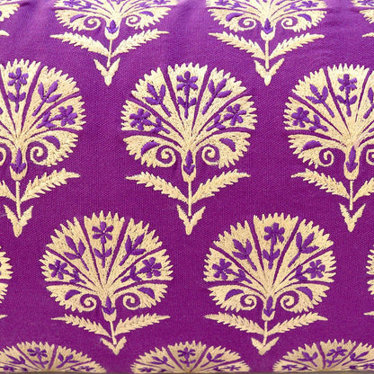 KASHIDAKAARI - Plum cotton Long Lumbar pillow cover with Suzani inspired silk embroidery, long lumbar pillow cover, sizes available