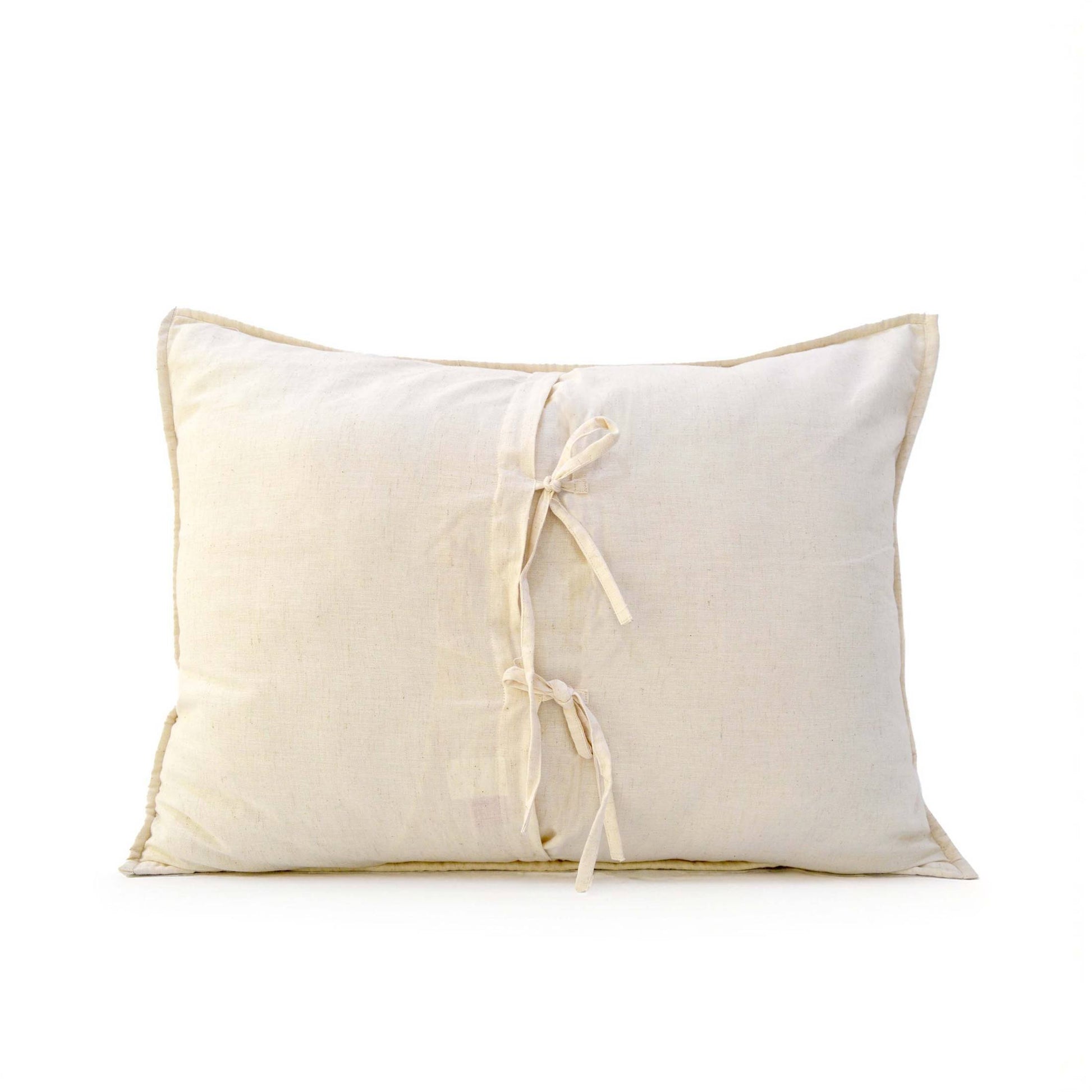 QUILTED BED SET - Beige cotton linen fabric with stripe pattern quilting, Sizes available