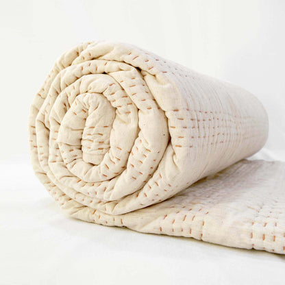 BEIGE Linen Quilted - sets, quilts and pillow cases, Sizes available