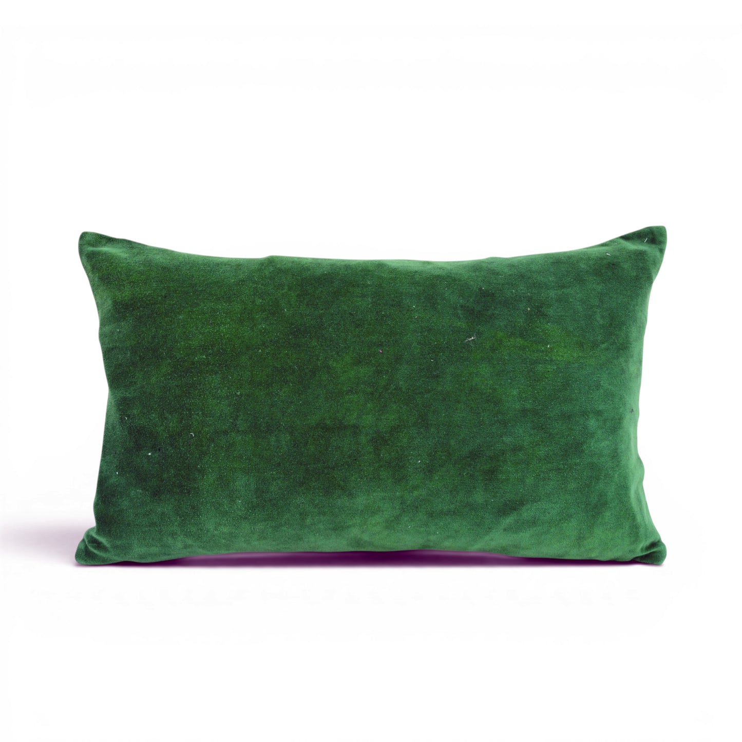 Christmas Linen Pillow Cover – Tribal Velvet Appliqué & Cowrie Shell Cushion Cover