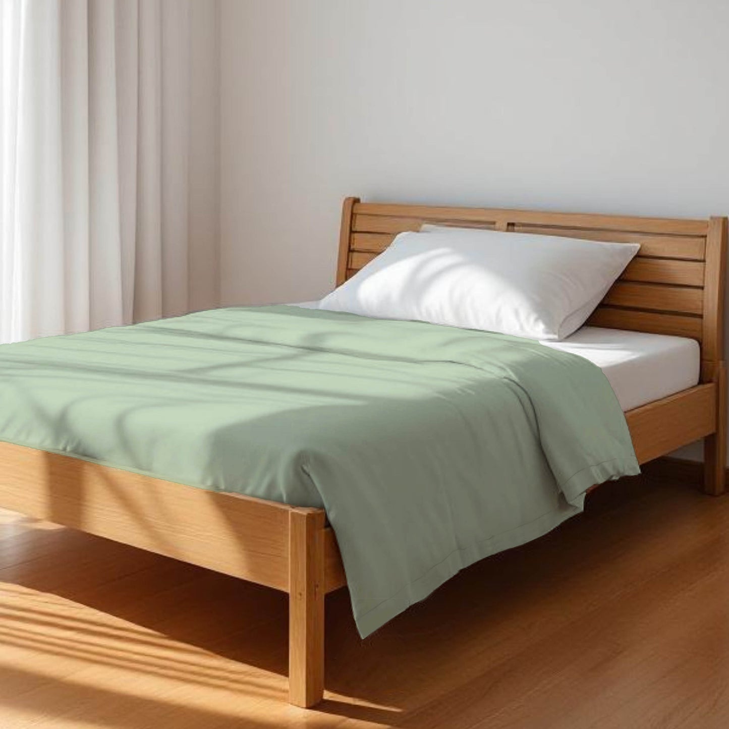 SAGE GREEN - Solid colour soft Cotton three layer dohar, sizes available