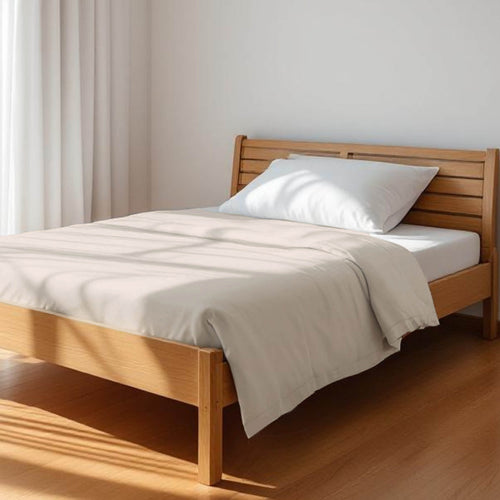 BEIGE - Solid colour soft Cotton three layer dohar, sizes available