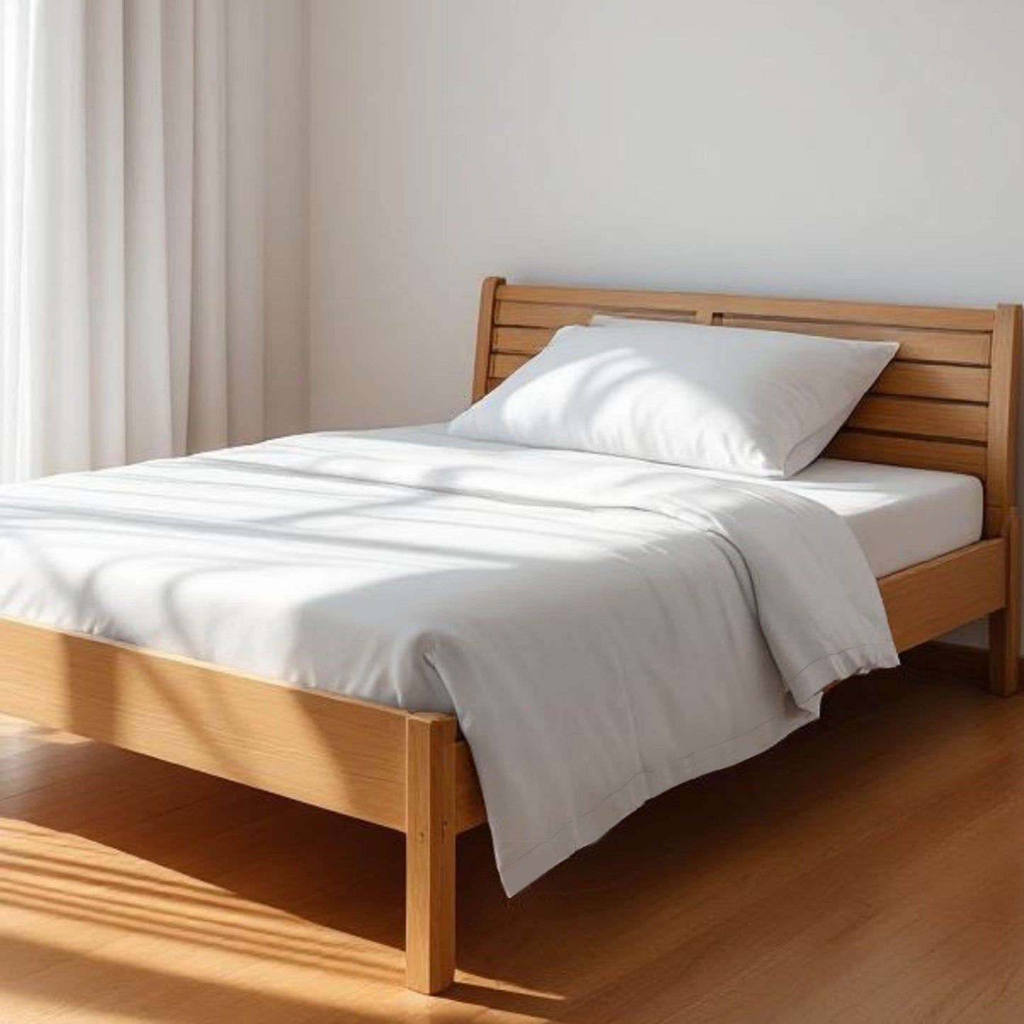 WHITE - Solid colour soft Cotton three layer dohar, sizes available