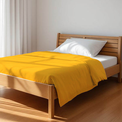 YELLOW - Solid colour soft Cotton three layer dohar, sizes available