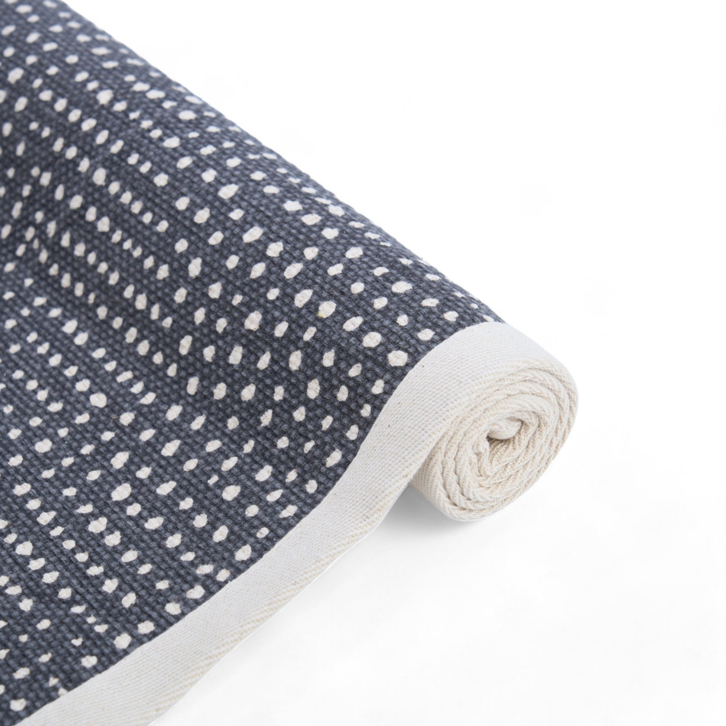 MODERN RETRO - Grey Cotton rug, Dot print, 100% cotton, rugs, sizes available