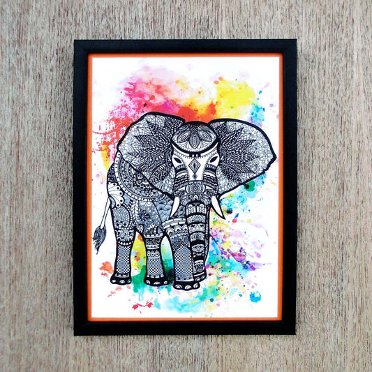 Elephant - Doodle Wall Art
