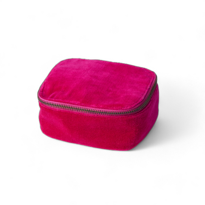 GIFT PACK - Set of 2 nesting boxes and Eye glass case in FUSCHIA velvet