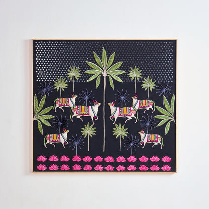 PICHWAI Textile WALL ART, 48X48 inches