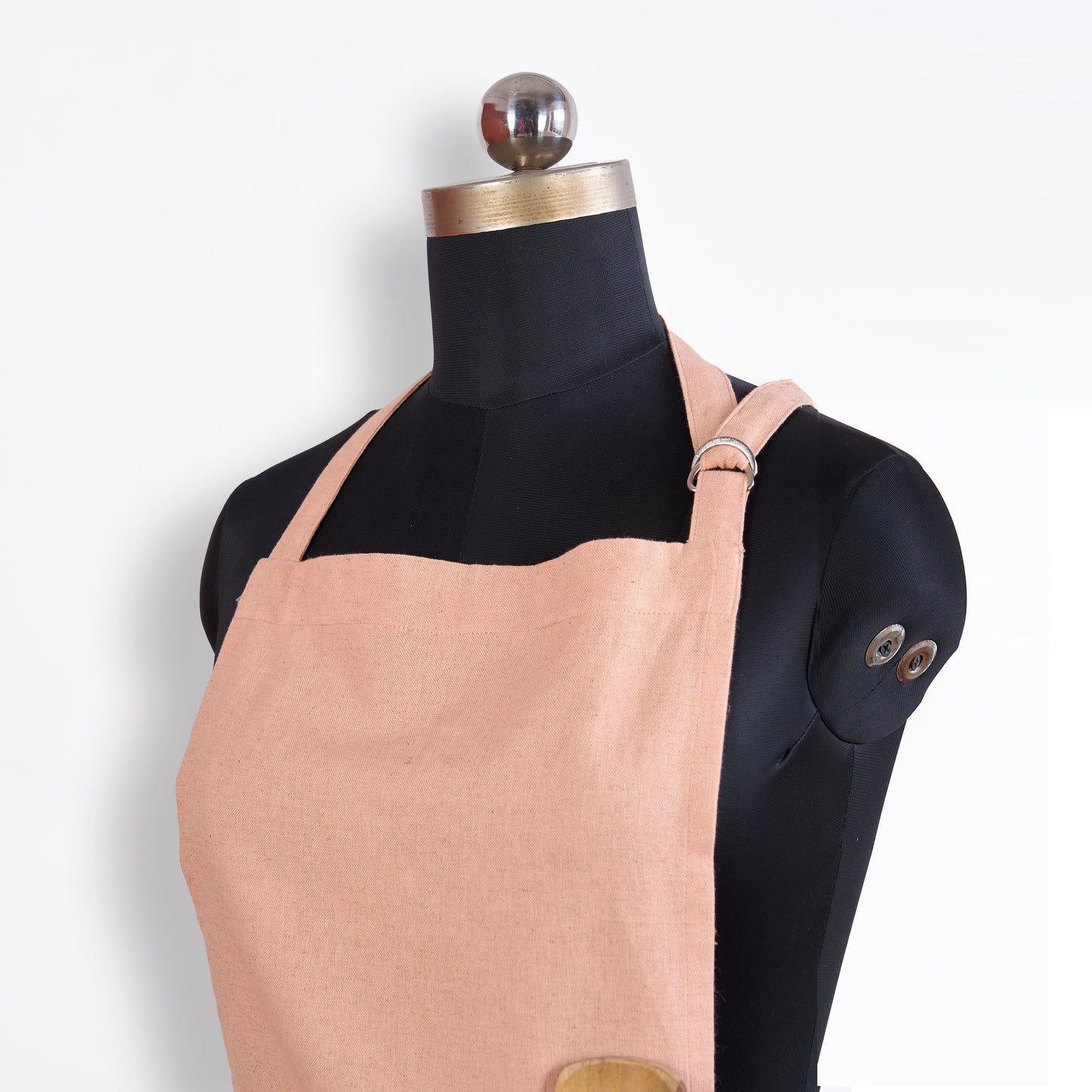 AMOUR APRON - Solid Blush linen fabric, size 27"X 35"