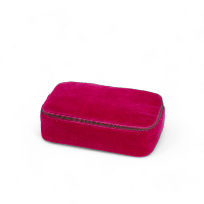 GIFT PACK - Set of 2 nesting boxes and Eye glass case in FUSCHIA velvet