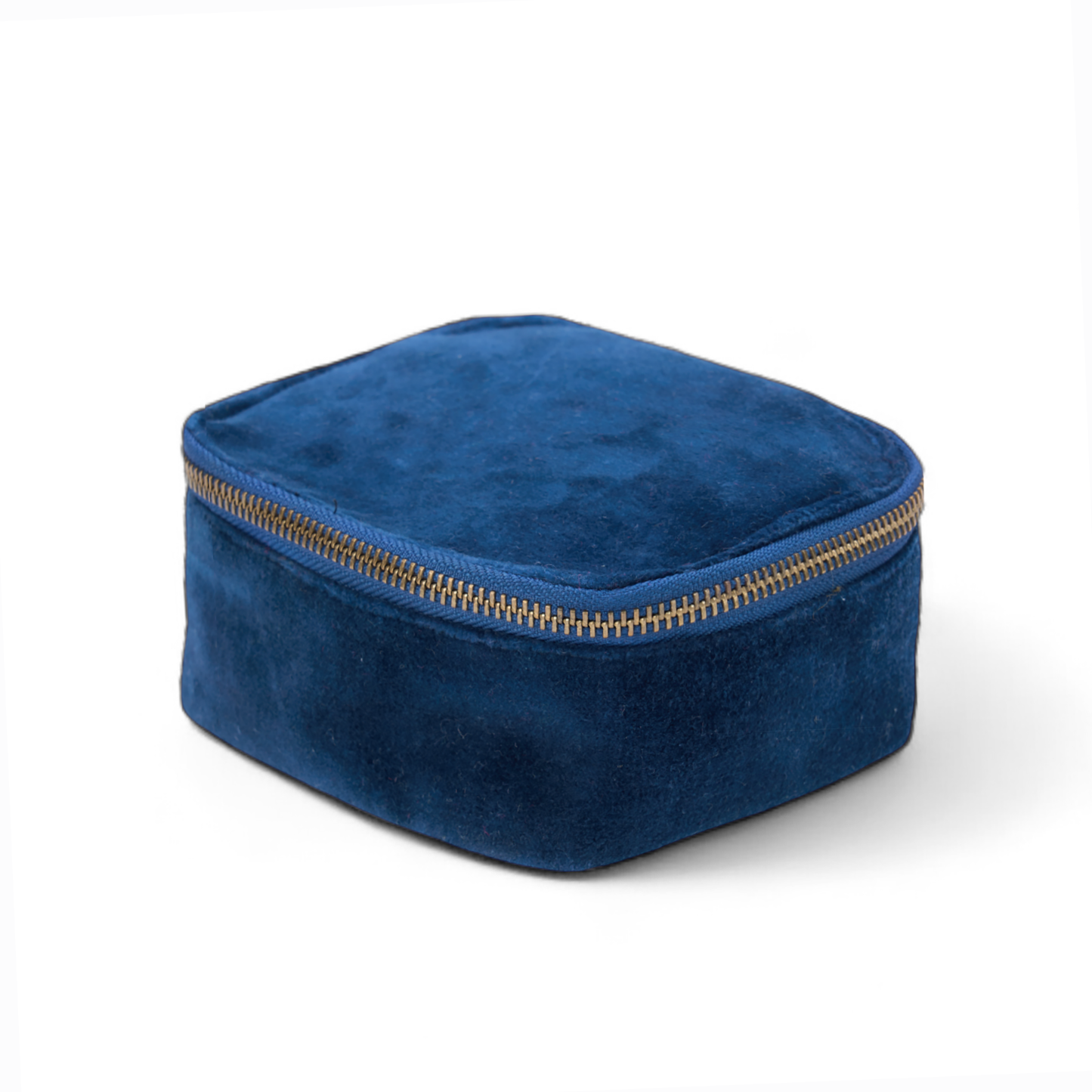 Set of 2 nesting boxes in NAVY BLUE colour velvet - travel accessory