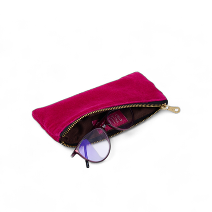 GIFT PACK - Set of 2 nesting boxes and Eye glass case in FUSCHIA velvet