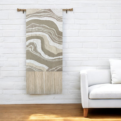 LARGE Quilted Textile WALL ART, Natural tone