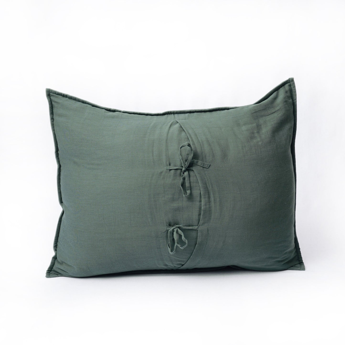 Olive Green quilted pillow shams - hand quilted 4 layer muslin gauze, sizes available