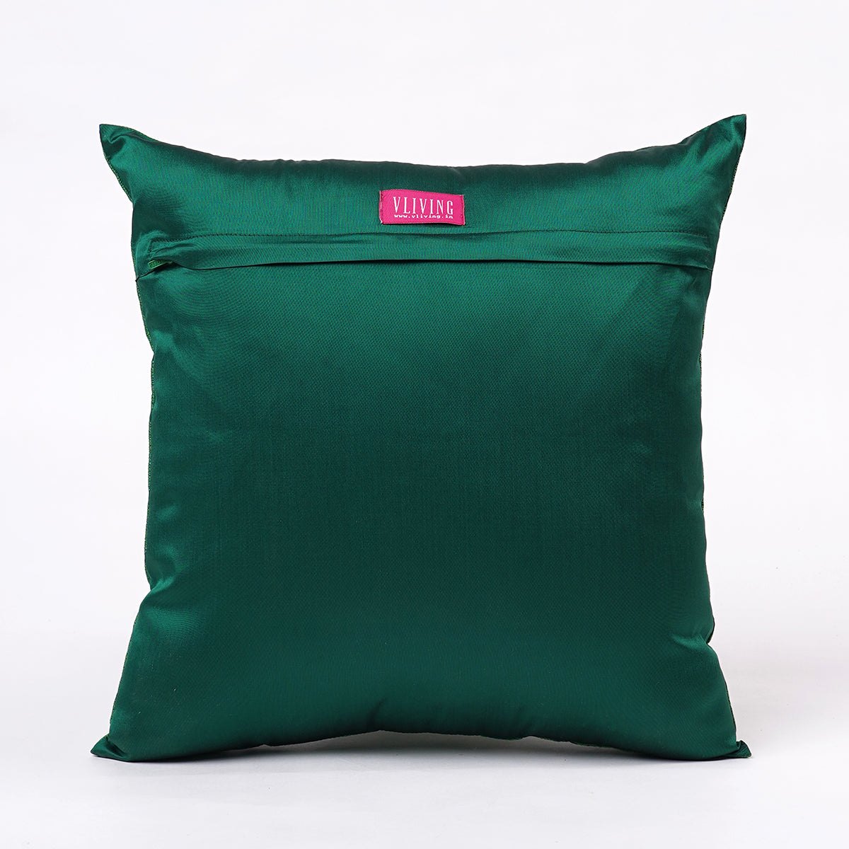 Shadow - Green ogee pattern embroidered pillow cover, Polytafetta pillow cover, sizes available