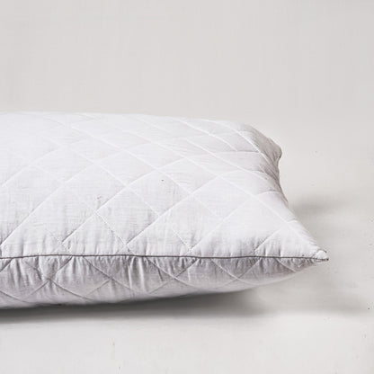 White quilted cotton PIllow protectors with zipper closure, all sizes available