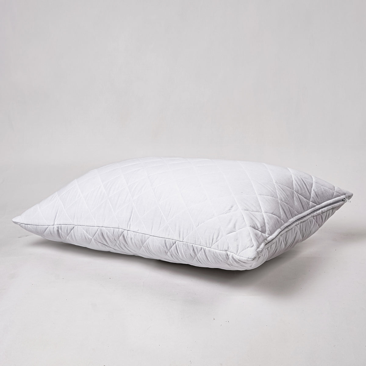 White quilted cotton PIllow protectors with zipper closure, all sizes available