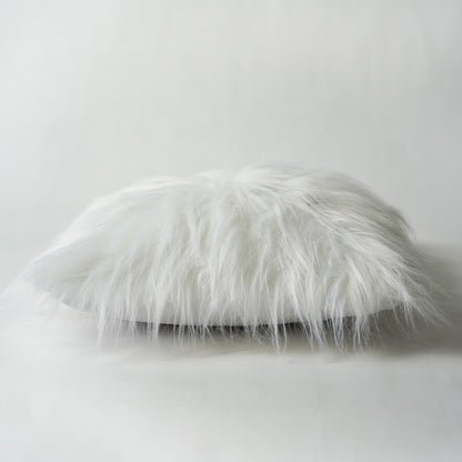 Faux Fur White Throw Pillow Cover, sizes available