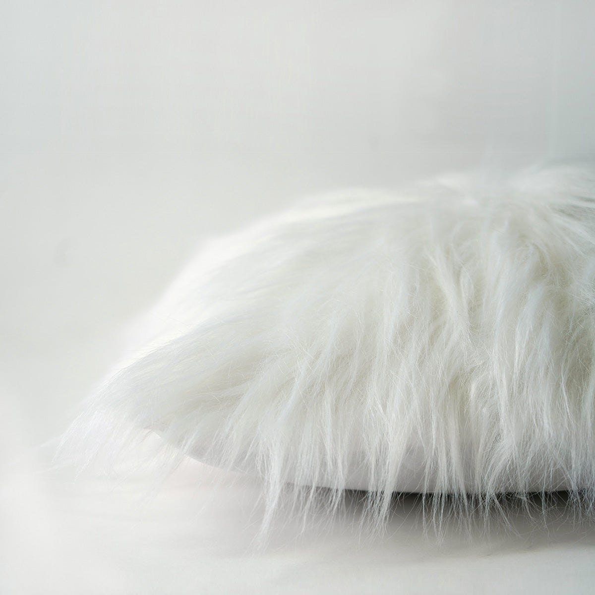 Faux Fur White Throw Pillow Cover, sizes available