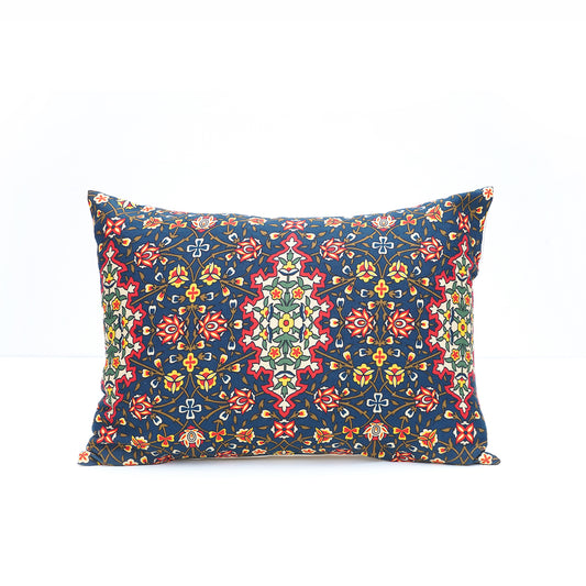Persian pillow cover - Rich floral print in jewel tones