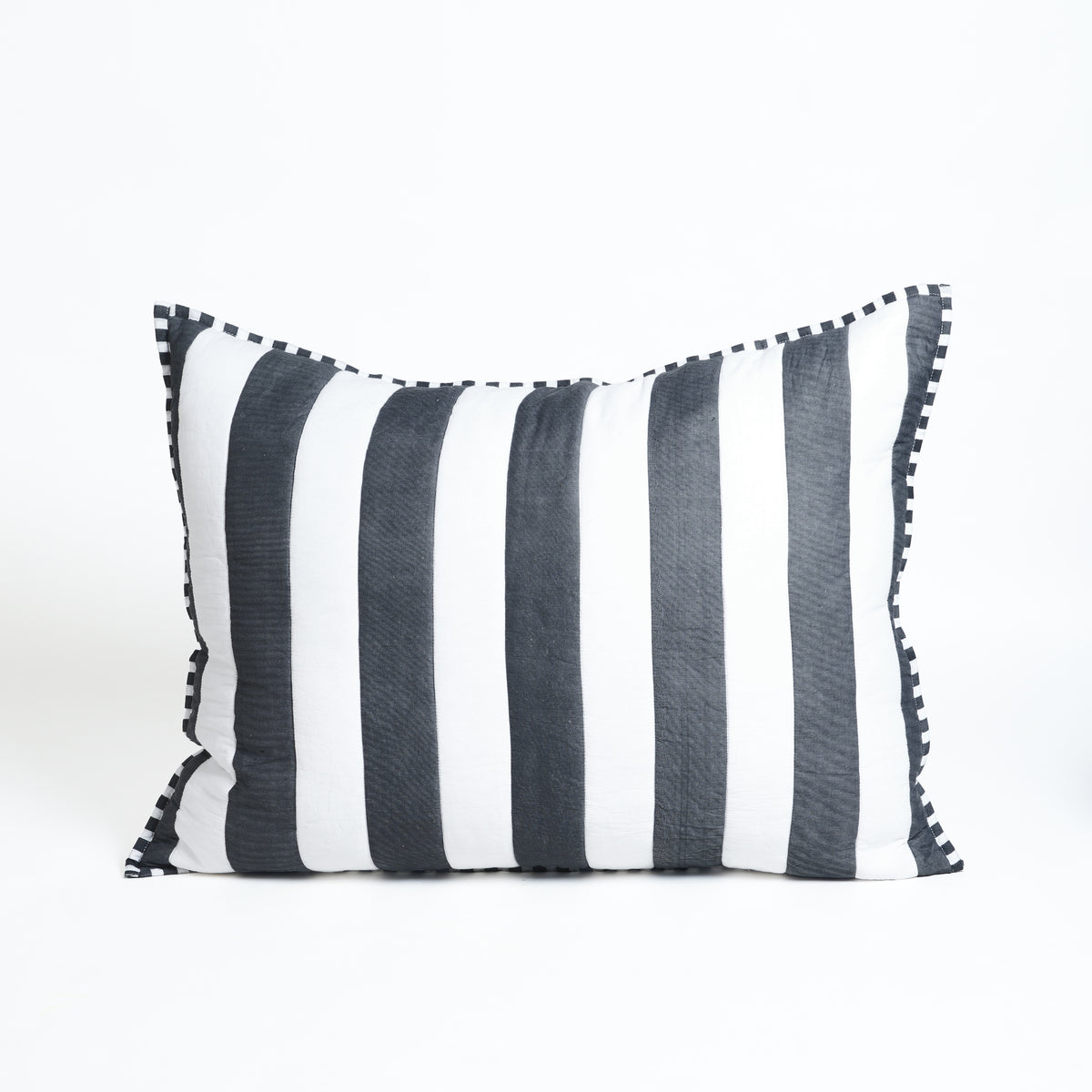 Black and White Stripe Cotton Quilt Set | Stripe Pattern Quilting