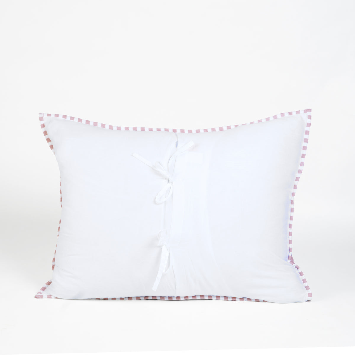 Old Rose and White Stripe Cotton Quilt Set | Stripe Pattern Quilting