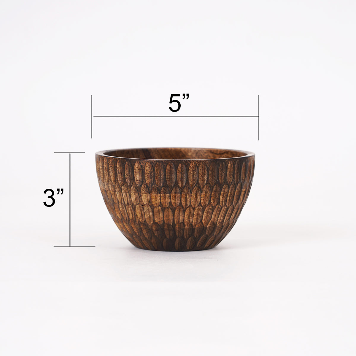 Tribal Carved Wooden bowl, tribal, 5X3 inches