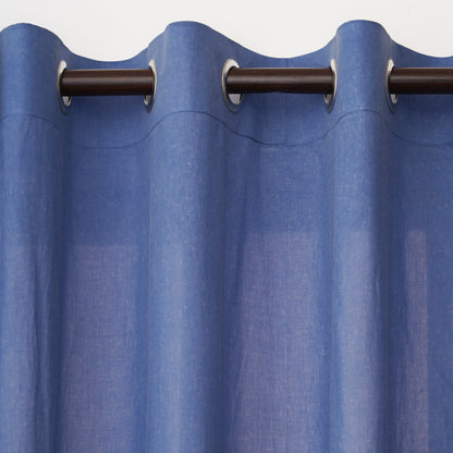 Curtain, Sheer cotton voile, denim blue, window panel, home decor, sizes available