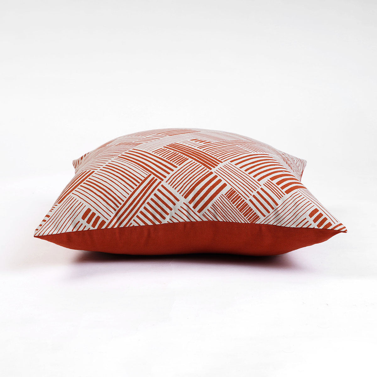 MODERN RETRO - Terracotta throw pillow cover, geometrical print, cotton pillow, sizes available.