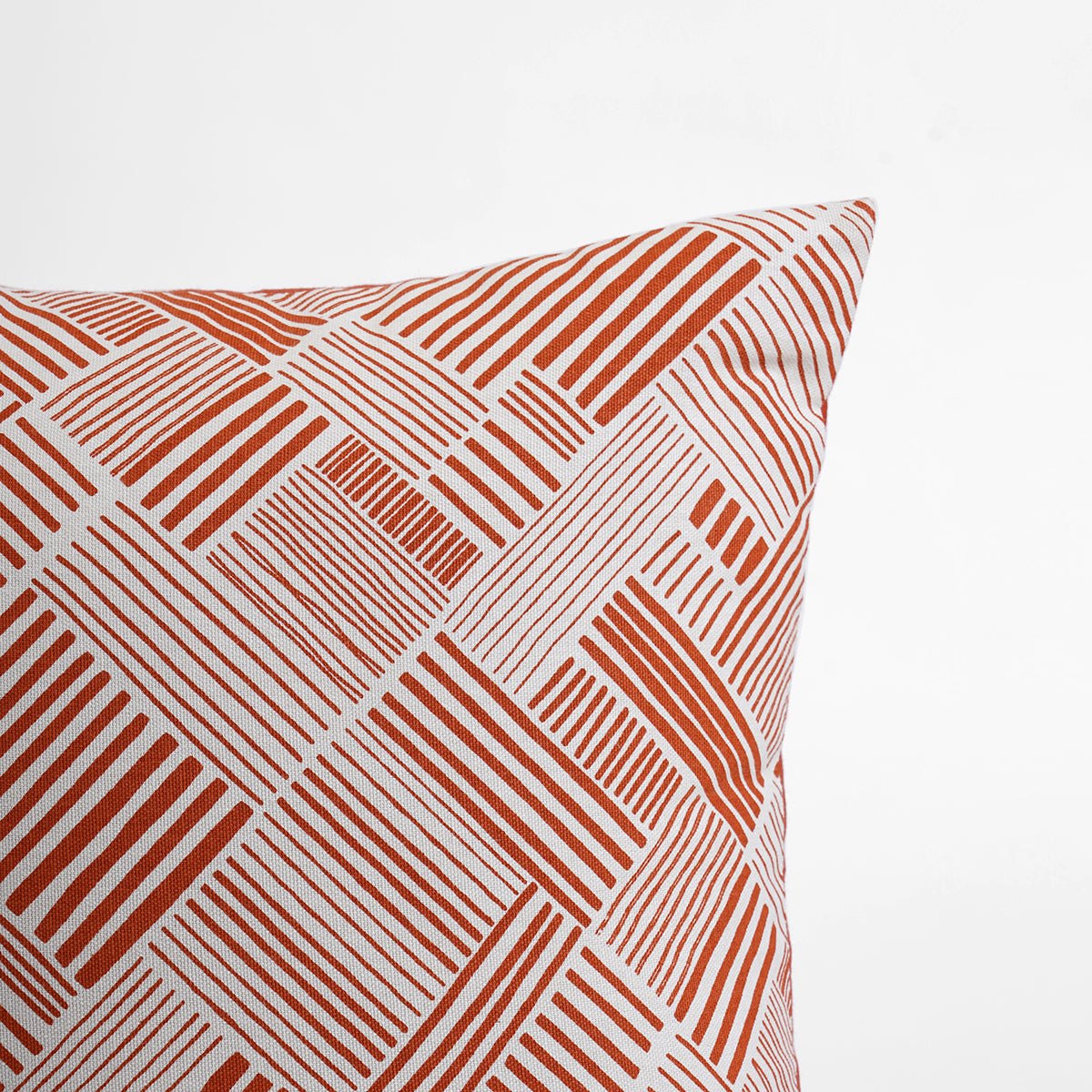 MODERN RETRO - Terracotta throw pillow cover, geometrical print, cotton pillow, sizes available.