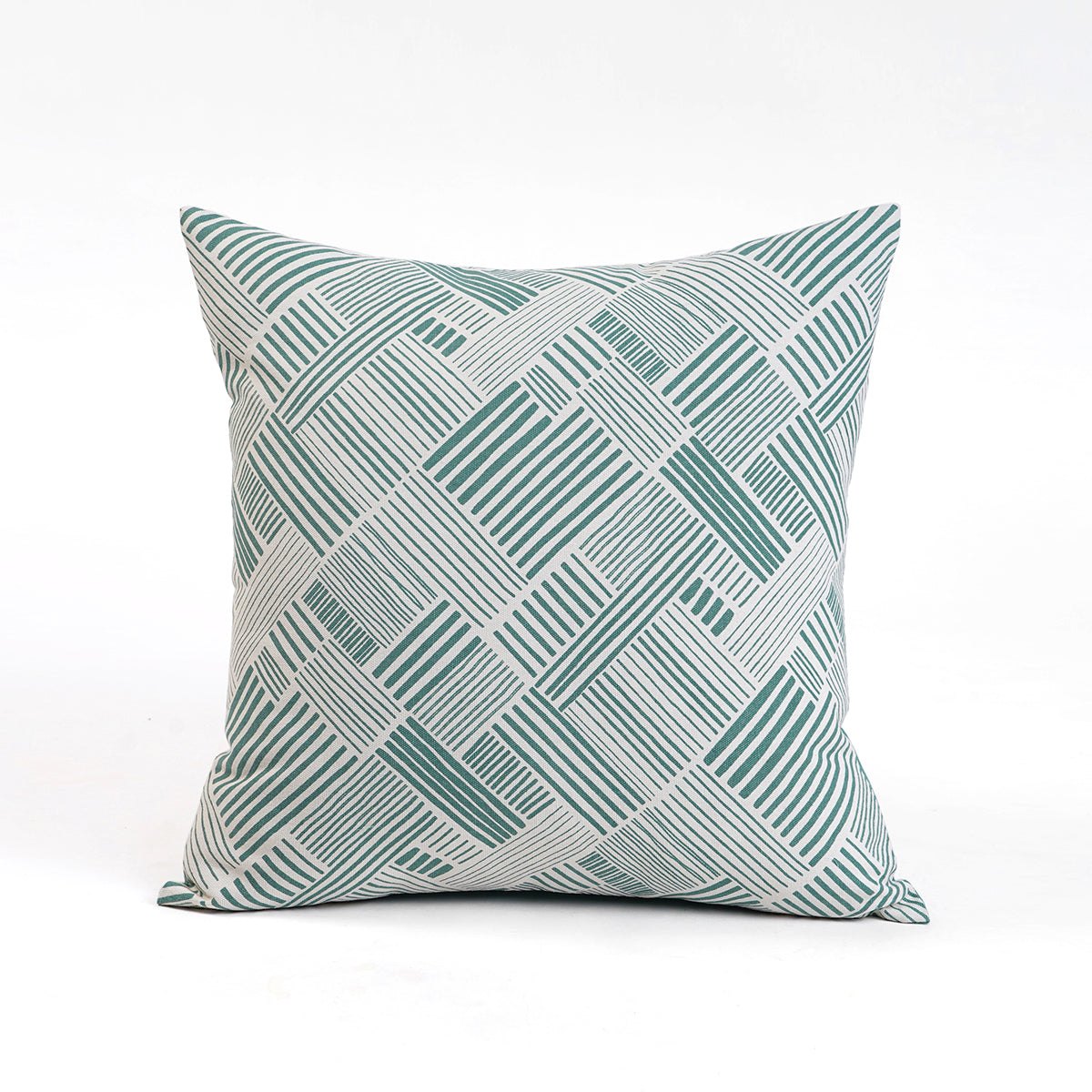 MODERN RETRO - Aqua Green throw pillow cover, geometrical print, cotton pillow, sizes available.