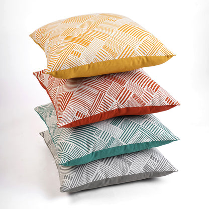 MODERN RETRO - Aqua Green throw pillow cover, geometrical print, cotton pillow, sizes available.