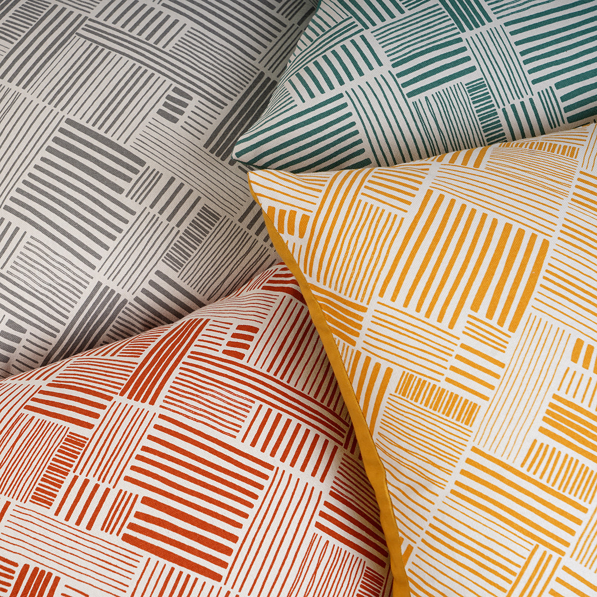 MODERN RETRO - Mustard Yellow throw pillow cover, geometrical print, cotton pillow, sizes available